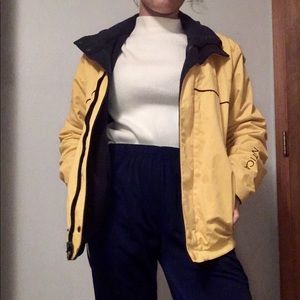 REVERSIBLE navy blue and yellow jacket
